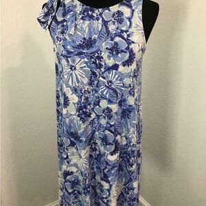 Lilly Pulitzer Blue and White Floral Dress